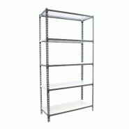 SimonRack Rayonnage métallique, 1800x800x300 mm, 5 niveaux, tablette métallique, 180 kg au point de flexion, Antracite/Blanc - Simonclick - métal 8