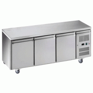 Table desserte positive centrale GN 1/1 profondeur 700 - 3 portes | L2g - GN3100TN