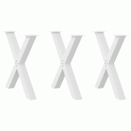 VidaXL Pieds De Table à Manger En Forme De X, 3 Pièces, Blanc, 80 X (72 73) Cm, Acier - blanc 8721158316530