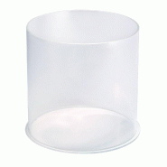 Bac de présentation PMMA rond - Ø20xH20cm - Transparent - Épaisseur 3mm