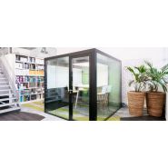 Cloison amovible et acoustique de bureau - Omnidec - personnalisable, connectée et fonctionnelle_1