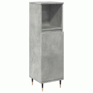 Helloshop26 - Armoire de rangement salle de bain avec étagère ouverte 30 x 30 x 100 cm style industriel en bois gris béton 02_0051084 - vert Bois m