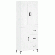 Helloshop26 - Buffet bahut commode armoire meuble de rangement organisateur cuisine salle de séjour salon haut 69,5 x 34 x 180 cm 02_0032720 - 300021_0