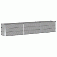 Helloshop26 - Jardinière moderne polyvalente intérieur extérieur 240 x 40 x 45 cm en acier gris clair 02_0059183 - gris acier 3000240993589