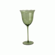 Novastyl - Lot De 4 Verres A Pied Eden 36cl En Verre Vert - 3256391043707