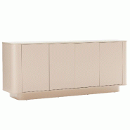 Oviala Business Buffet uni 4 portes L 180 cm crème - beige Bois massif 114511