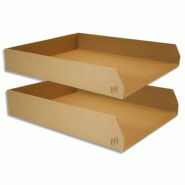 Oxford Lot de 12 Lot de 2 corbeilles à courrier A4 Savana, en carton recyclé, coloris kraft - 3595560038572
