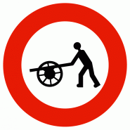 Panneau d'interdiction B9e - Accès interdit aux voitures à bras - Innov WP Signalisation Panneau d'interdiction B9e - Accès interdit aux voitures à bras - Innov WP Signalisation