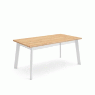 SKRAUT HOME Table à manger, 170, Pour 8 personnes, Pieds en bois, Chêne - beige Bois manufacturé 394_37