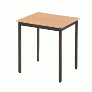 Table rectangulaire l.700 x p.600 mm hêtre et anthracite - 9500020
