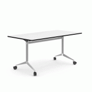 Table rabattable AluFloop polyvalente sur roulettes robustes Table rabattable AluFloop polyvalente sur roulettes robustes