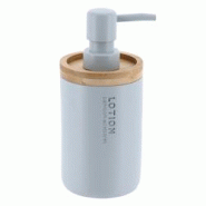 TENDANCE Distributeur à Savon ou lotion en résine Bleu clair et Bambou 280 ml - bleu 3664323184983 TENDANCE Distributeur à Savon ou lotion en résine Bleu clair et Bambou 280 ml - bleu 3664323184983