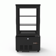 Vaiotec Vitrine réfrigérée TOPLINE à 2 compartiments / 56 litres « noire », 434 x 398 mm - noir inox 10584