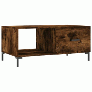 VidaXL Table basse chêne fumé 90x50x40 cm bois d'ingénierie Modèle Outdoor Équinoxe - 829217