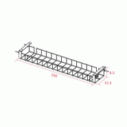 Grille passe-câbles en acier pour bureau - Etner, différentes largeurs disponibles Grille passe-câbles en acier pour bureau - Etner, différentes largeurs disponibles