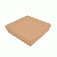 Boite avec couvercle snacking chaud The pack carton 1000 ml 18,5x18,5x4cm -x200