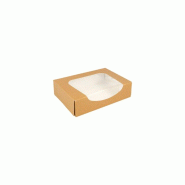 Boîte en carton kraft avec fenêtre sushi 17.5x12x4.5cm 2x50un - 6621077