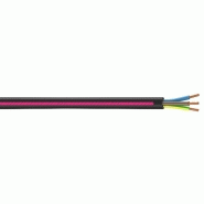 Câble électrique 3 g 1.5 mm² u1000r2v l.100 m, noir