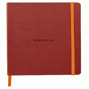 Carnet souple Rhodiarama nacarat A5, 160p./80 feuilles ivoire 90 g/m², dot grid - rouge 117437C