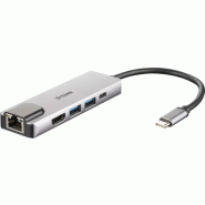 D-Link DUB-M520 station d'accueil Avec fil Thunderbolt 3 Aluminium_0