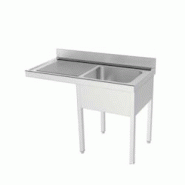 Distform Plonge inox 1 bac avec passage lave-vaisselles P550 mm-bac à droite longueur 1400 mm - QBI0L514 Distform Plonge inox 1 bac avec passage lave-vaisselles P550 mm-bac à droite longueur 1400 mm - QBI0L514