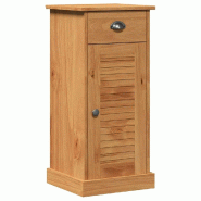Helloshop26 - Armoire de salle de bain rectangulaire moderne avec tiroir 37,5 x 34 x 80 cm en bois de pin marron 02_0057907 - marron Bois massif 30002