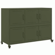 Helloshop26 - Buffet bahut commode armoire meuble de rangement organisateur cuisine salle de séjour salon olive 100,5 x 39 x 72 cm 02_0036566 - 30002 Helloshop26 - Buffet bahut commode armoire meuble de rangement organisateur cuisine salle de séjour salon olive 100,5 x 39 x 72 cm 02_0036566 - 30002