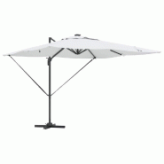 Helloshop26 - Parasol déporté rectangulaire 286 x 284 x 270 cm avec rotation 360° pour jardin terrasse en aluminium sable 02_0058691 - aluminium 30