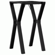 Helloshop26 - Pieds de table à manger cadre en Y 40 x 40 x 73 cm stables et robustes style industriel en acier noir 02_0047254 - noir acier 300023468