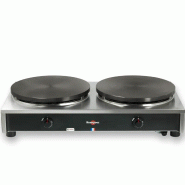 Krampouz Crêpière gaz double Confort - thermostatique - argenté CTCH8MA-KR