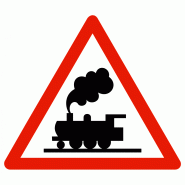 Panneau de danger A8 - Passage à niveau sans barrière ni demi-barrière - WP Signalisation Panneau de danger A8 - Passage à niveau sans barrière ni demi-barrière - WP Signalisation