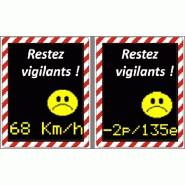 Panneau radar indicateur de vitesse à alimentation 12Vdc, idéal pour les écoles, entrée de villages ou agglomérations, sites industriels... - SPEEDPACER