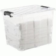 Plast team Boîte de rangement HOME BOX, 40 L, transparent - transparent plastique 5707672731151