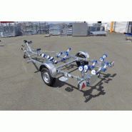Porte bateau immergeable SUN WAY - D1857 - PTAC : 750Kg - Kit rouleaux - 1 essieu - Reference SW220_PKAYAK_2P
