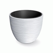 Prosperplast - Jardinière blanche avec réserve d’eau, collection FURU - 34,9x34,9x29,5 cm, capacité de 23 L - blanc plastique polypropylène ZA5591