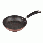 San Ignacio Poêle Ø20 x 4,2 cm en aluminium forgé, coloris cuivre métallisé, manche revêtu de silicone, compatible induction - aluminium Q2365