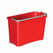 Seau 8 lt rouge avec anse sur bord, spécial Alpha sécurisé