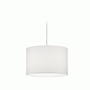 Suspension 1xE27, max. 25W, abat-jour tissu blanc - Trio - DUOline - blanc textile 4017807471595_0