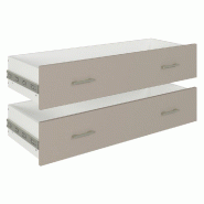Tiroir taupe H22cm pour caisson Vertigo 120cm - par 2