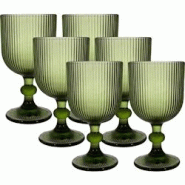Verre à eau en cristal Melodia Dof 34 cl, lot de 6 – Brillant et élégant, idéal pour l'eau, l'apéritif, le restaurant et la maison. - vert verr Verre à eau en cristal Melodia Dof 34 cl, lot de 6 – Brillant et élégant, idéal pour l'eau, l'apéritif, le restaurant et la maison. - vert verr