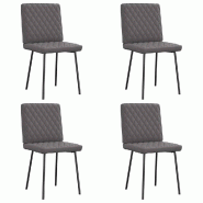 VidaXL Chaises à manger lot de 4 gris similicuir Modèle Ralvane - 3315215
