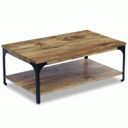 VidaXL Table basse Bois de manguier 100x60x38 cm Modèle Atlas Prestige - 243341XL