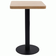 VidaXL Table de bistro marron clair 50x50 cm MDF Modèle Sirius Minimal - 286427