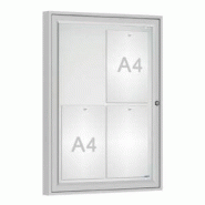 Vitrine extérieure Classique anodisée - Affichage simple face - Taille de 4 à 21 A4 - Vitrage Plexi chocs ou Verre sécurisé_0