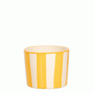 Zafferano Lido Set 2 Verres Tumbler Rayures Jaunes : Artisanat d'Art de Civita Castellana, Design Élégant et Polyvalent pour Boissons ou Desserts, 2