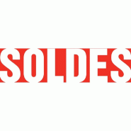 Affiche soldes 120x30 cm - Rouge et Blanc - Papier