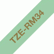 Brother TZE-RM34 ruban d'étiquette Couleur or sur menthe