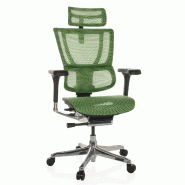 Chaise de bureau / Fauteuil de direction ERGOHUMAN SLIM GEN2 Tissu maille vert hjh OFFICE - vert polyester 652292