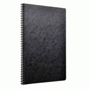 Clairefontaine Lot de 5 Carnet Age Bag A5, 100p./50 feuilles 90 g/m² reliure intégrale, couv. Coloris noir, ligné - 3329687853615
