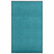 Décoshop26 - Paillasson lavable 90 x 150 cm polyamide turquoise PVC antidérapant DEC040617 - 3000265026064